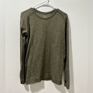Lululemon, hunter green athletic long sleeve shirt